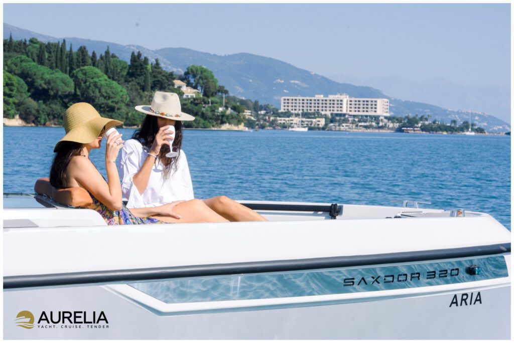 AURELIA YACHTING -SAXDOR 320 GTC- MOTORYACHT - PRIVATE CRUISE - PRIVATE CHARTER - TENDER - CORFU
