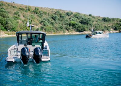 Aurelia Yachting - Saxdor 320 Gtc - Private Yacht - Private Cruise - Private Tender - Corfu - Ioanian Islands - Corfu town - Luxury day cruise - Corfu Seaside